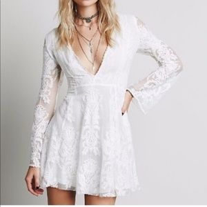 Free people ‘Reign Over Me’ Long Sleeve Lace Dress